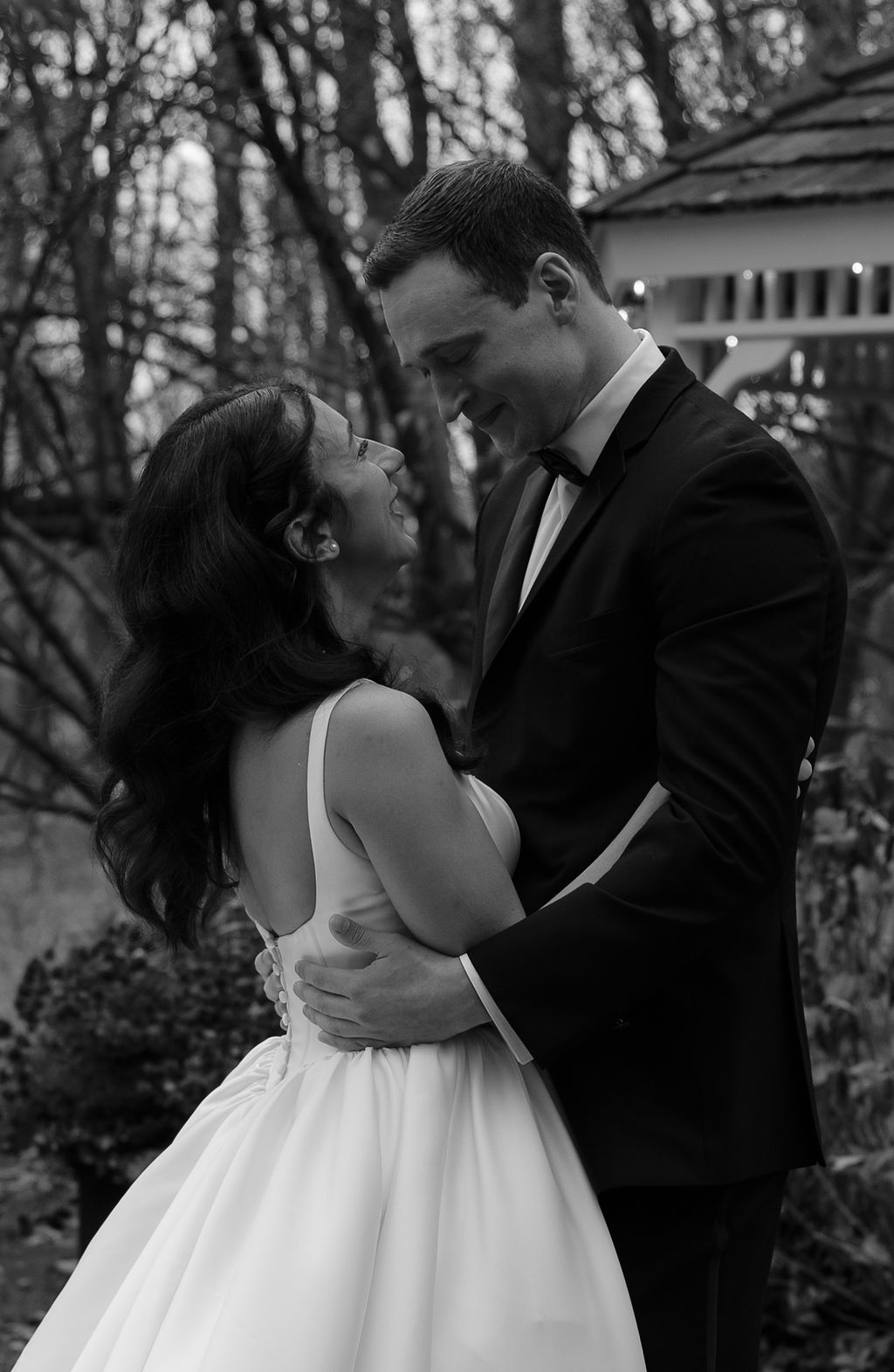Bride and groom sharing an emotional first look at Boston, Massachusetts wedding venue