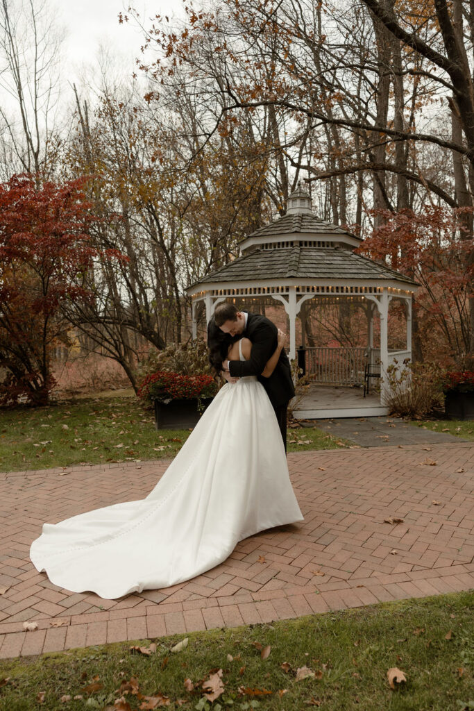 bride and groom share intimate first look at Boston wedding